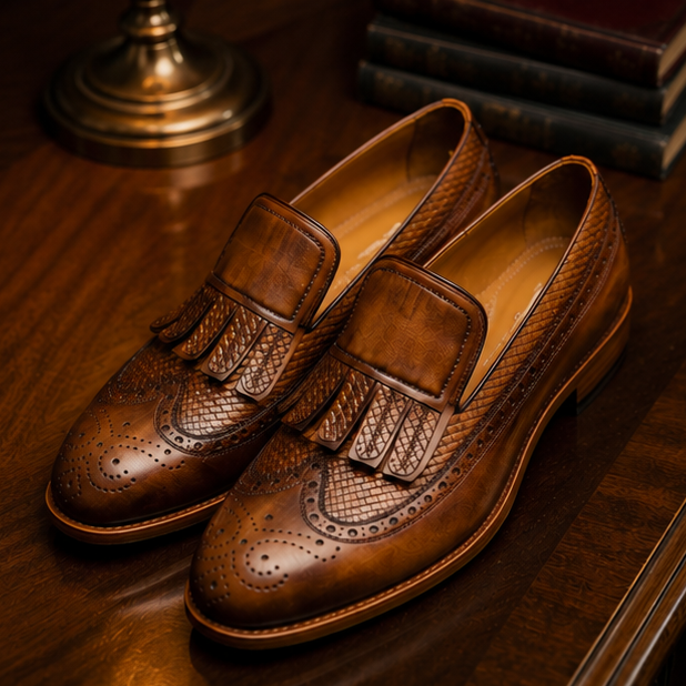 Arthur Tan Burnished Loafer