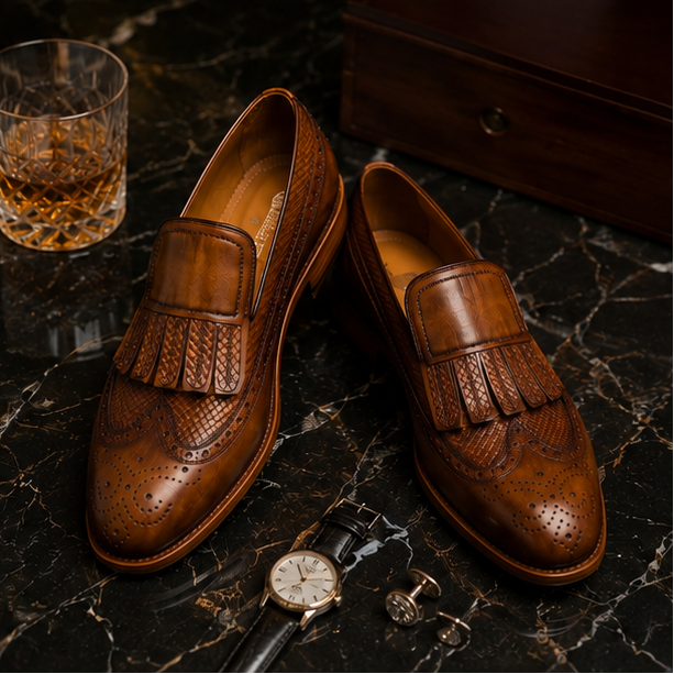 Arthur Tan Burnished Loafer