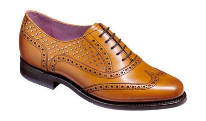 Studded Beauty Tan Leather Oxford for Women