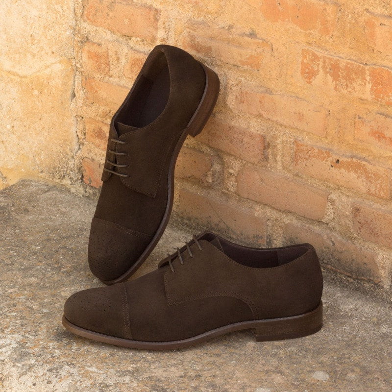 Baron Dark Brown Suede Derby