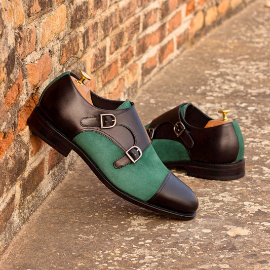 Calvert Garden Green & Black Double Monk Strap