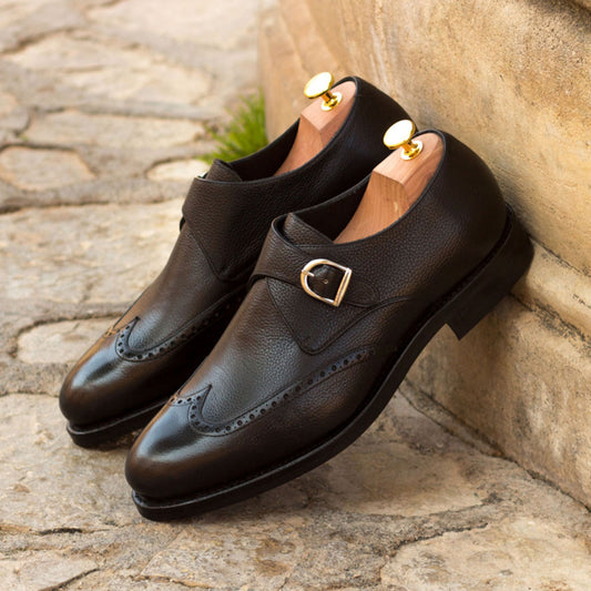 Rue Black Single Monk Strap