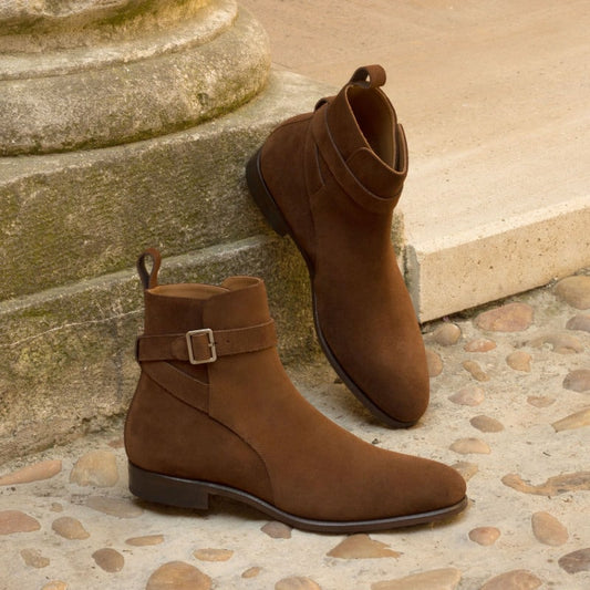 Kenal Medium Brown Suede Jodhpur Boot