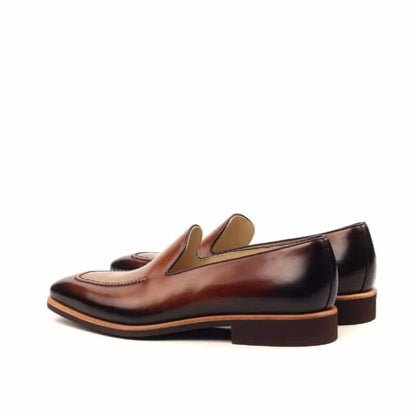 Amber Patina Finish Brown Loafer
