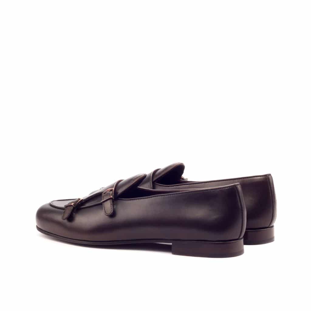 Burgundy Leather Formal Monk Strap Loafer Slip On Shoes for Men with Leather Sole. Goodyear Welted Construction Available.