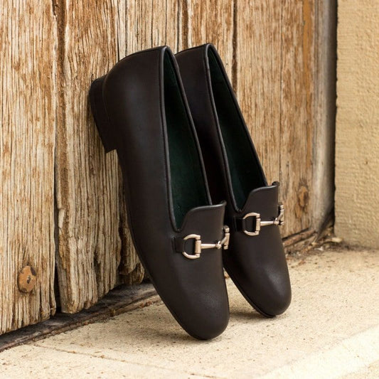Olivia Black Belgian Horsebit Loafer for Women