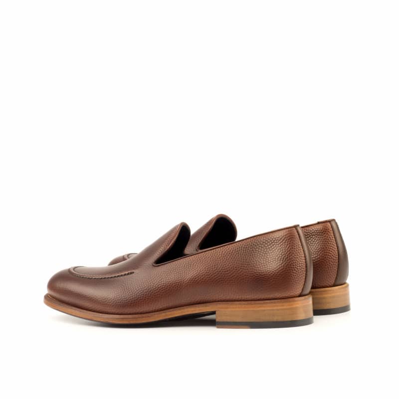 Brown Leather Goodyear Welted Loafer Shoes for Men | The Royale Peacock