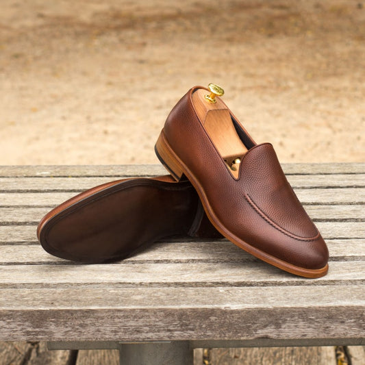 Adam Pebble Grain Brown Goodyear Welted Loafer