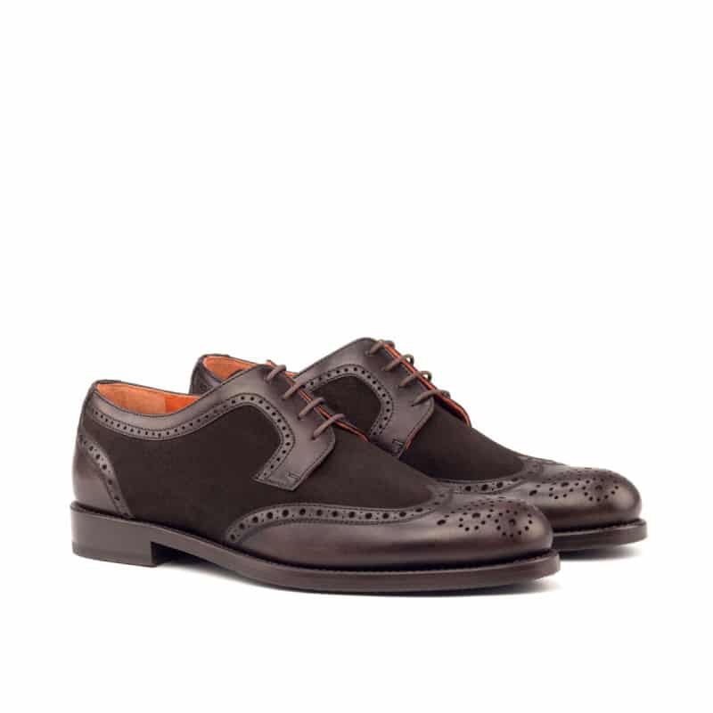 Sophia Dark Brown Leather Suede Derby for Women