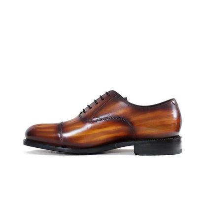Miles Cognac Patina Toecap Oxford