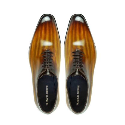 Stoke Cognac Patina Wholecut Oxford