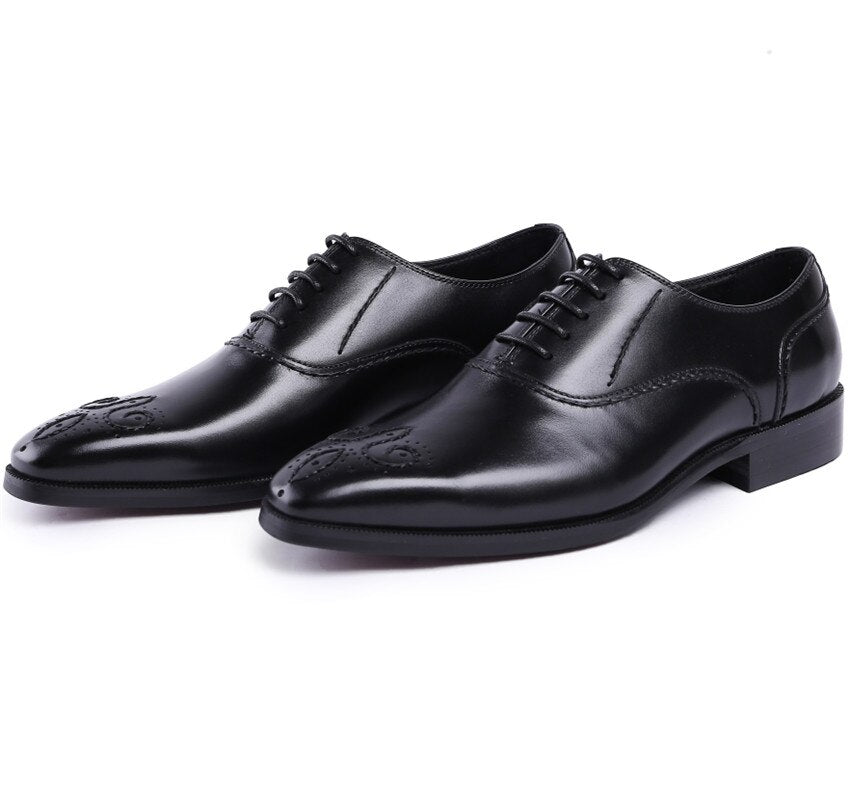 Lawrence Black Leather Oxford
