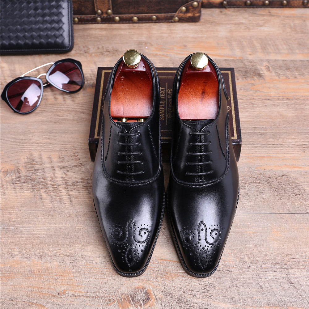 Lawrence Black Leather Oxford