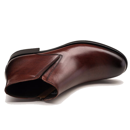 Parker Dark Brown Zip Slip-on Boot