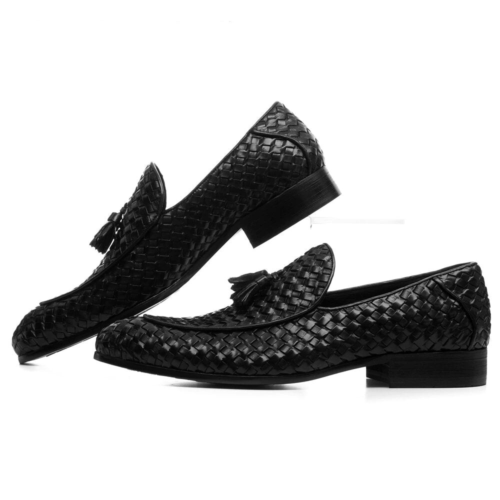 Oliver Black Braided Tassel Loafer