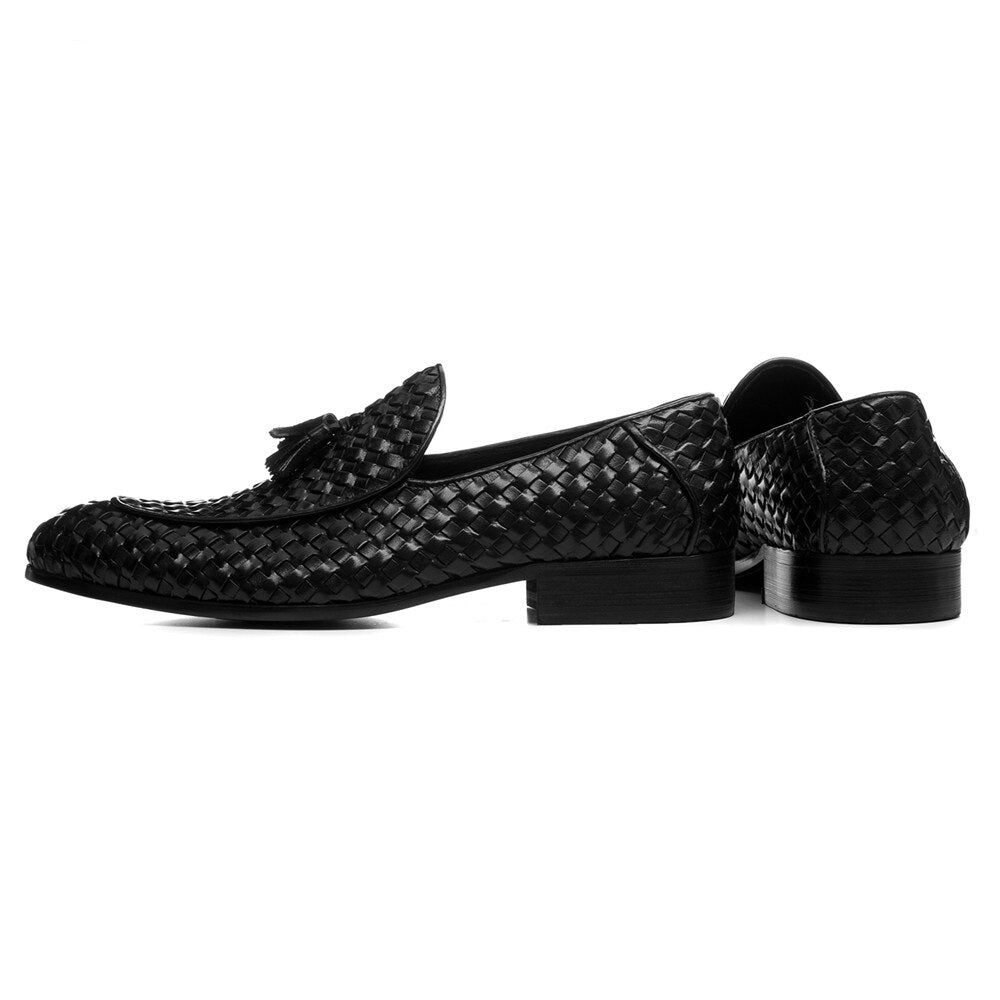 Oliver Black Braided Tassel Loafer