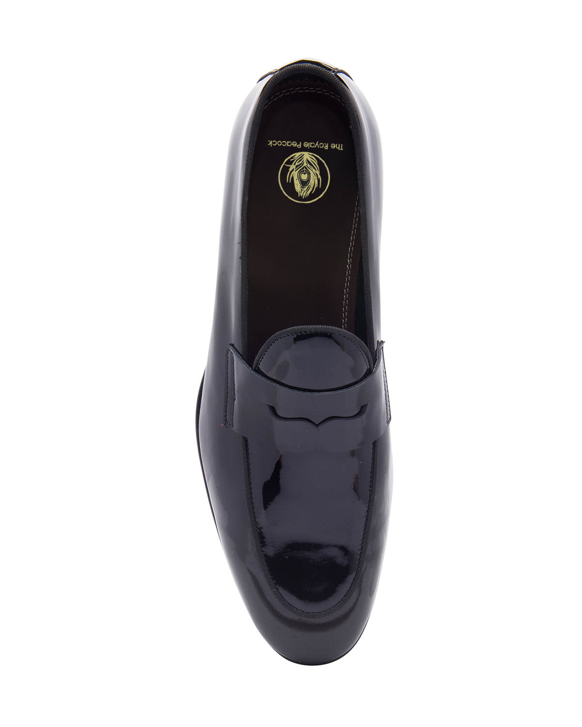 Black Leather Penny Loafers for Men | The Royale Peacock