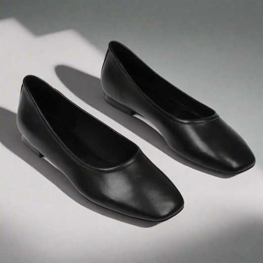 Camila Black Flats for Women