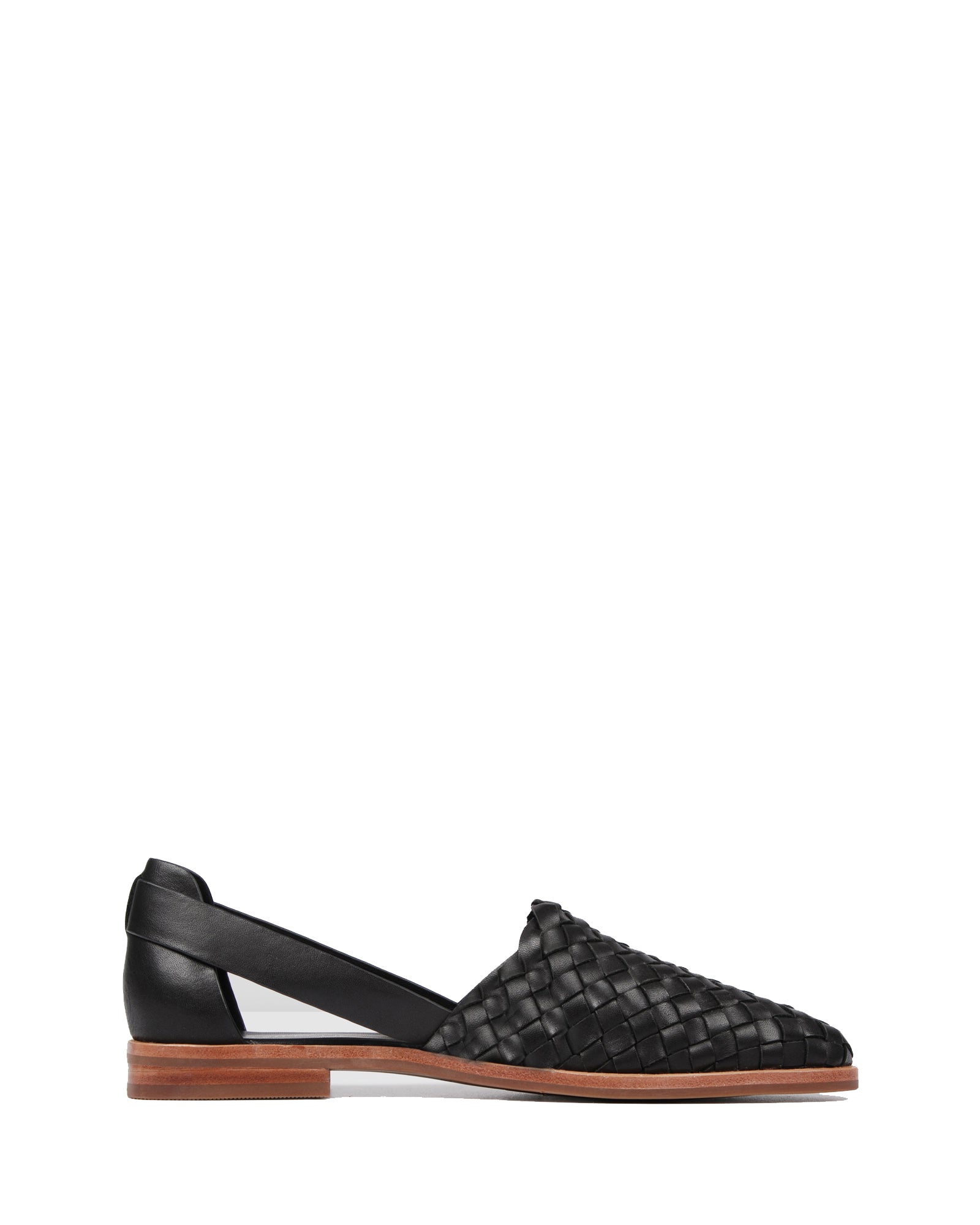 Zoe Black Braided Flats for Women