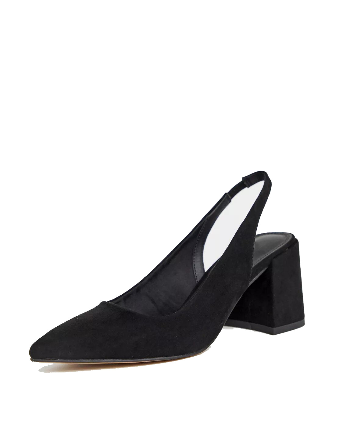 Sophie Black Suede Pointy Pump Heels for Women
