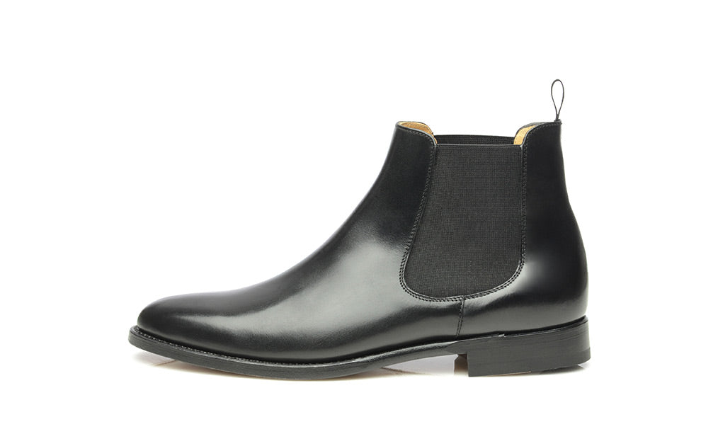 Emma Black Leather Classic Chelsea for Women