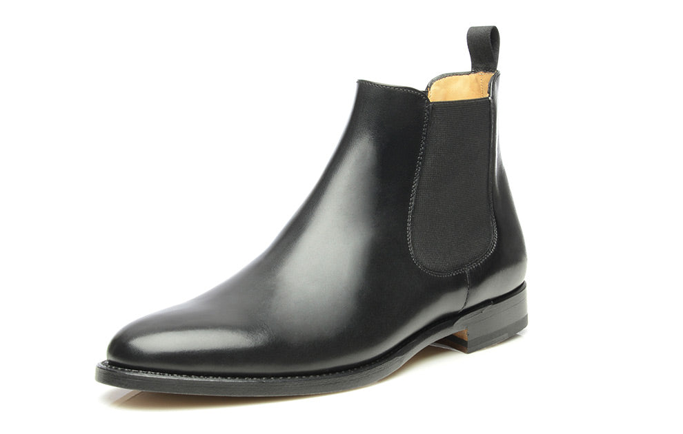 Emma Black Leather Classic Chelsea for Women