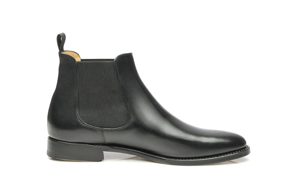 Emma Black Leather Classic Chelsea for Women