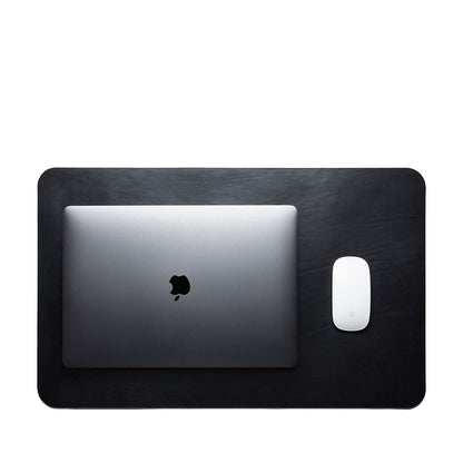 Black Vegan Leather Desk Pad