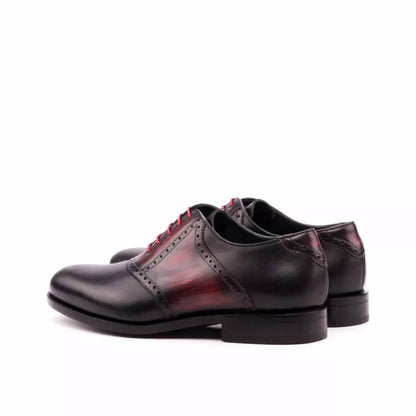 Liam Red & Black Patina Goodyear Welted Oxford