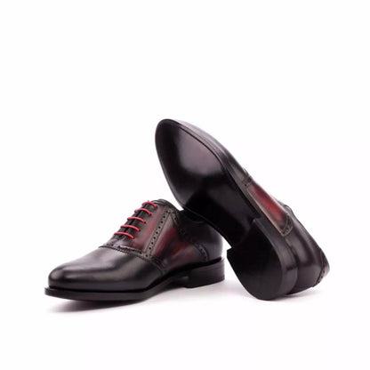 Liam Red & Black Patina Goodyear Welted Oxford