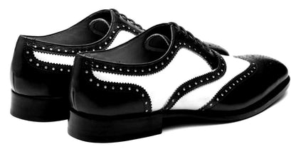 Tyrel Black White Brogue