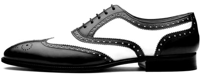 Tyrel Black White Brogue