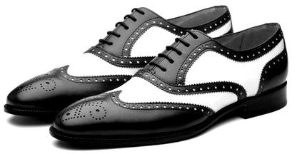 Tyrel Black White Brogue