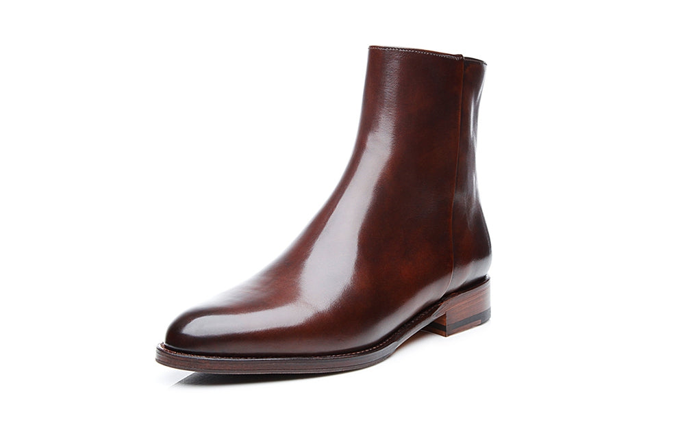 Ava Chocolaty Brown Side Zip Boot for Women