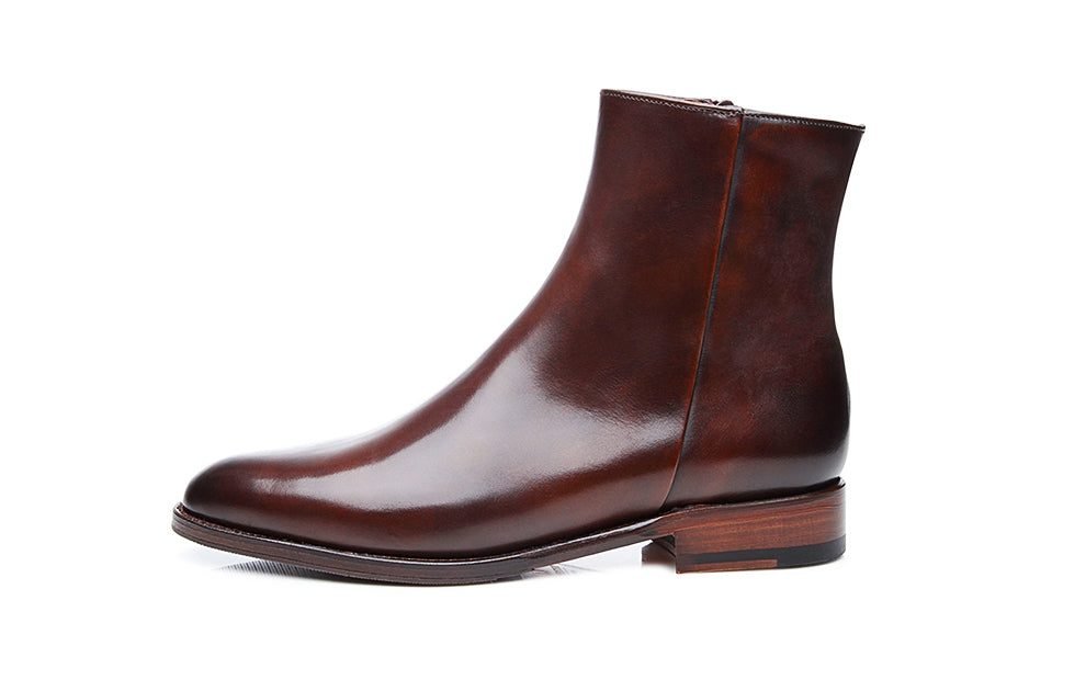 Ava Chocolaty Brown Side Zip Boot for Women