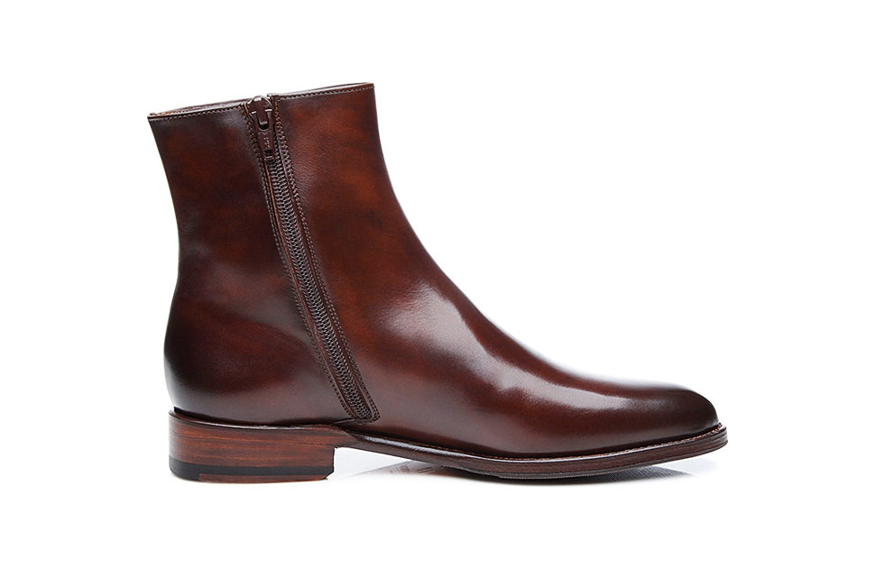 Ava Chocolaty Brown Side Zip Boot for Women