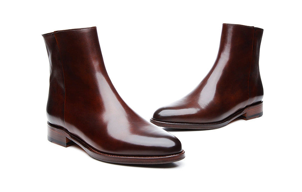 Ava Chocolaty Brown Side Zip Boot for Women
