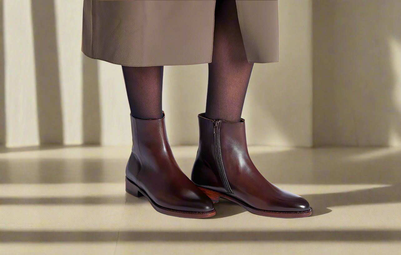 Ava Chocolaty Brown Side Zip Boot for Women