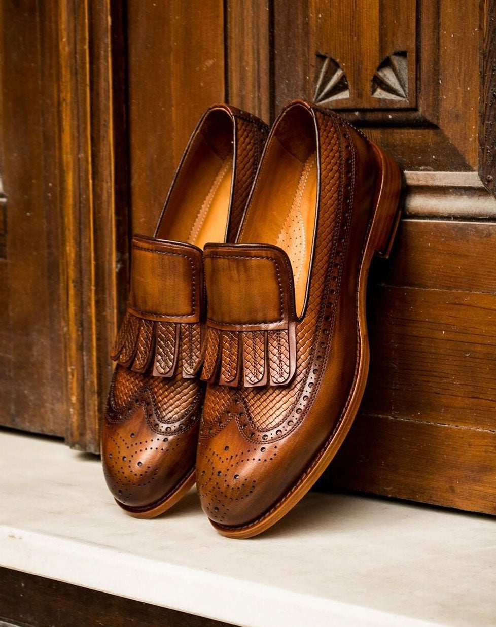 Arthur Tan Burnished Loafer