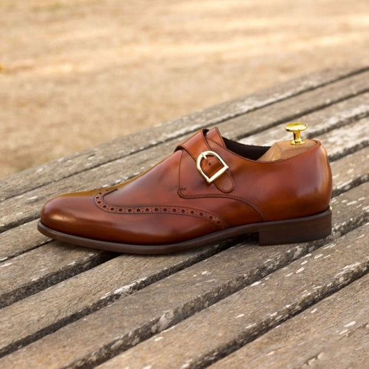 Walter Cognac Single Monk Strap