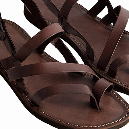 Brown Leather Strap Sandal