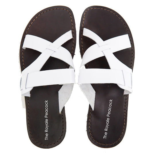 White Leather Chappal