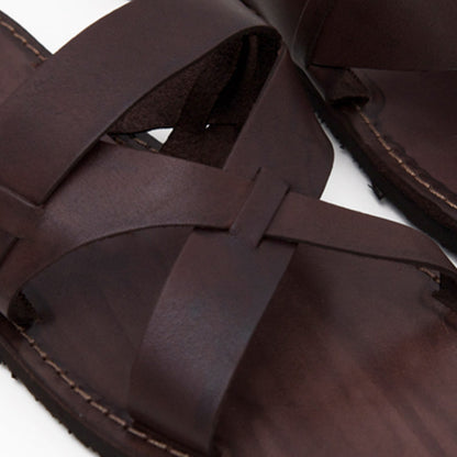 Brown Leather Strap Chappal
