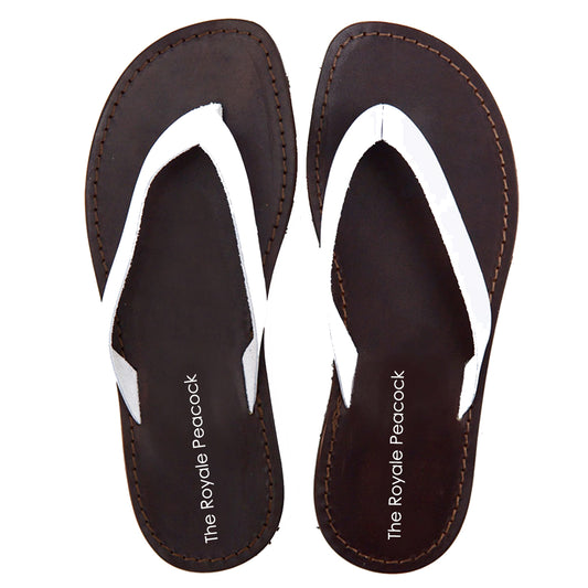 White Leather Chappal