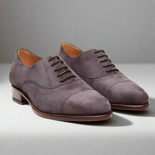 Dusty Grey Brown Suede Oxford for Women