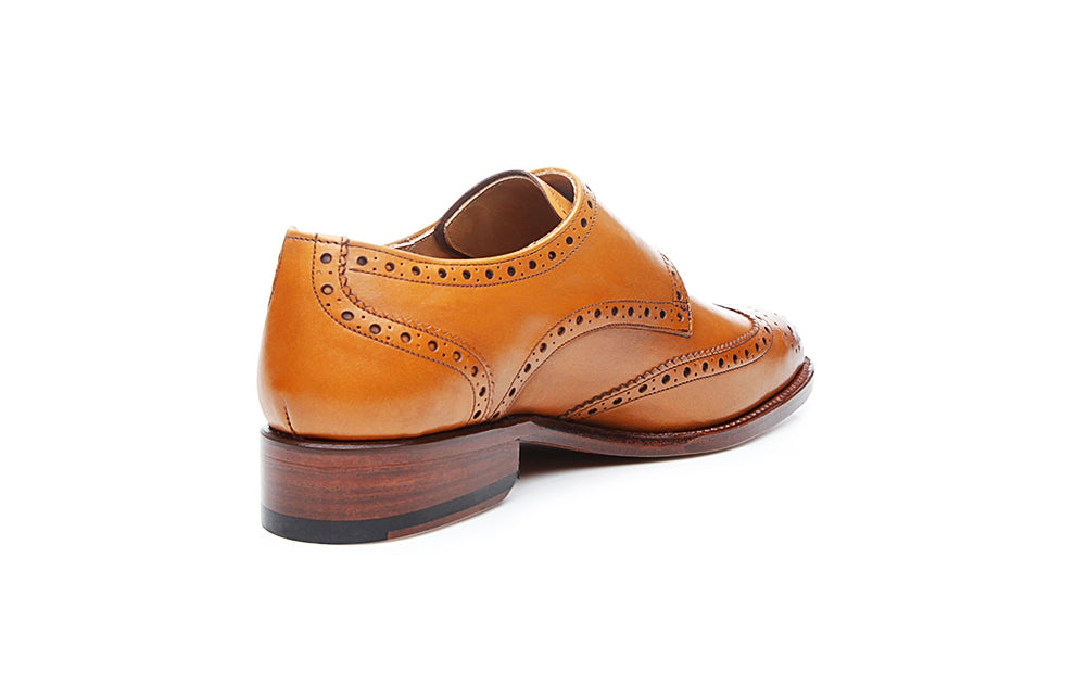Victoria Sun Tan Leather Double Monk for Women