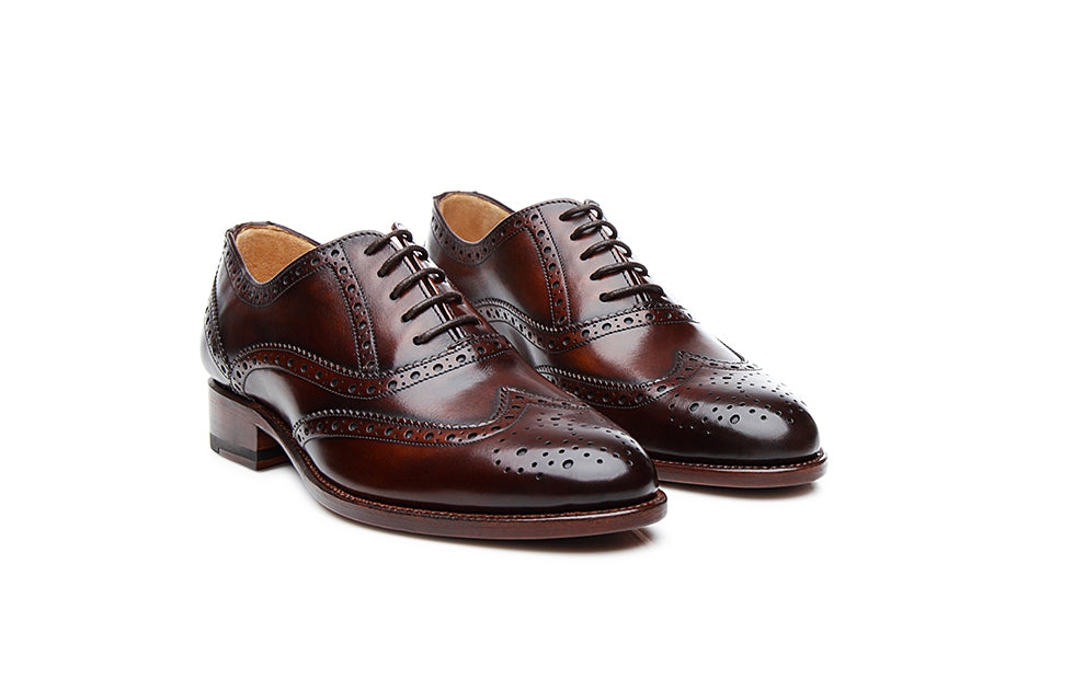 Emily Dark Brown Leather Brogue Oxford for Women
