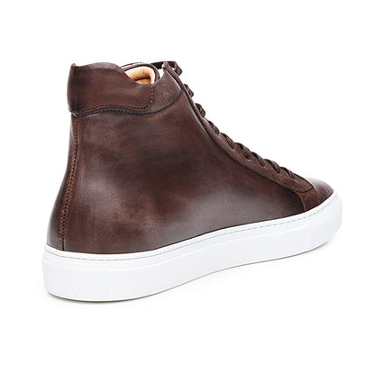 Shawn Brown Patina Finish High Top Sneaker