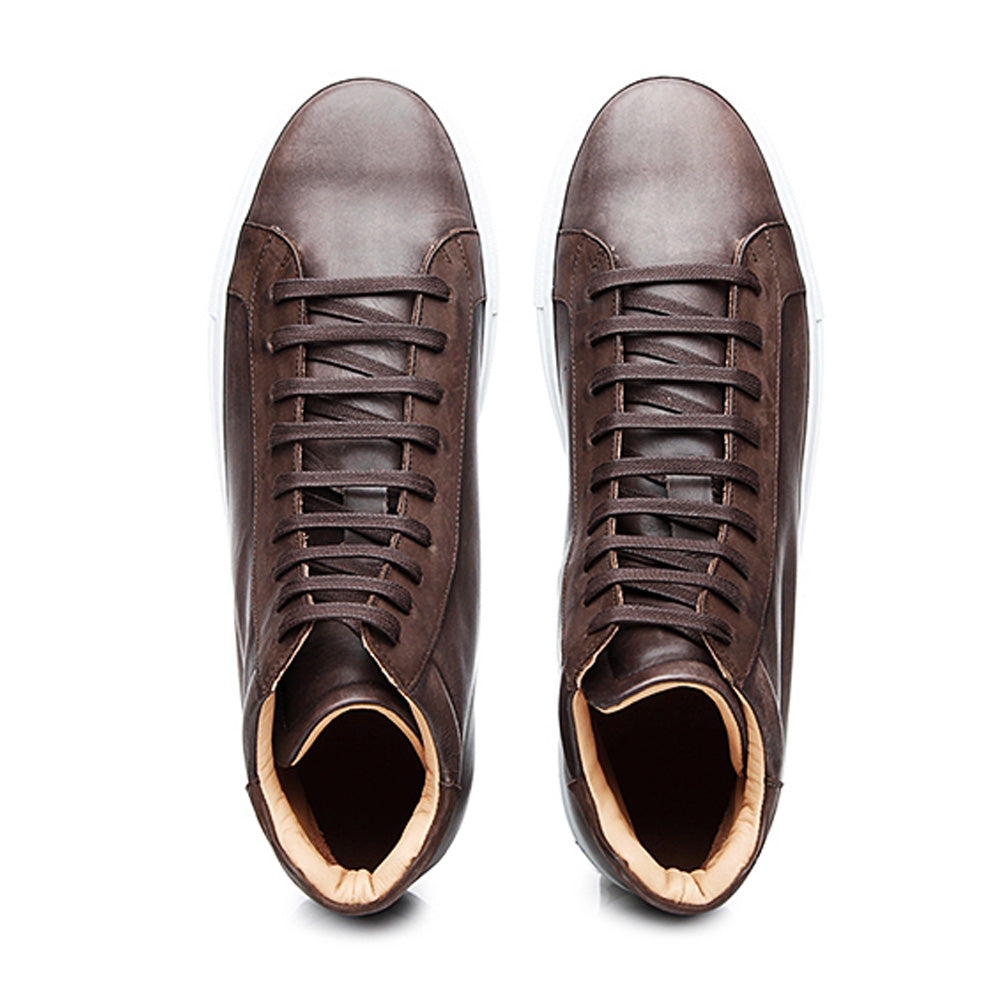 Shawn Brown Patina Finish High Top Sneaker