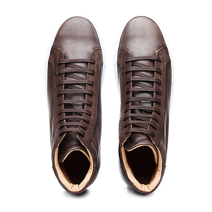 Shawn Brown Patina Finish High Top Sneaker